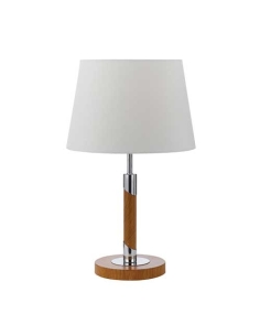 Telbix Belmore Walnut & White-Dark Table Lamp 40W E27 - BELMORE TL-WL