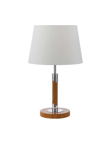 Telbix Belmore Walnut & White-Dark Table Lamp 40W E27 - BELMORE TL-WL