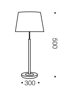 Telbix Belmore Teak & Dark Light Table Lamp 40W E27 - BELMORE TL-TK 2