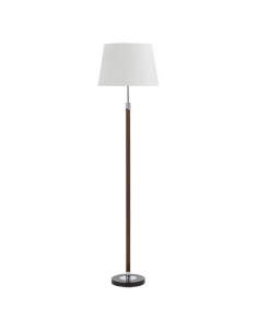 Telbix Belmore Teak & White Floor Lamp 60W E27 - BELMORE BELMORE FL-TK