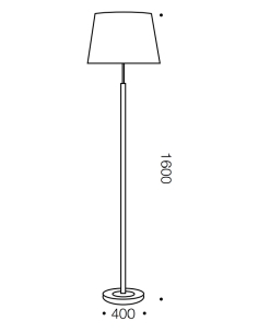 Telbix Belmore Teak & White Floor Lamp 60W E27 - BELMORE BELMORE FL-TK 2