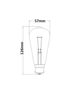 CLA Lighting Light Globe LED Carbon Look BC ST57 Amber 4W CF5A 2