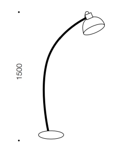 Telbix Beat Chrome Modern Stylish Floor Lamp - BEAT FL-CHBEAT FL-CH 2