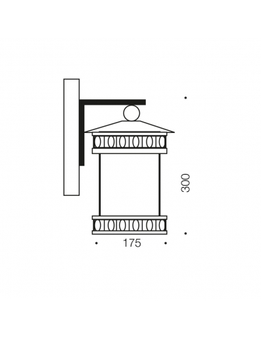 AVERA EX15-BRS - AVERA 15 EXTERIOR WALL LIGHT - AVERA EX15-BRS