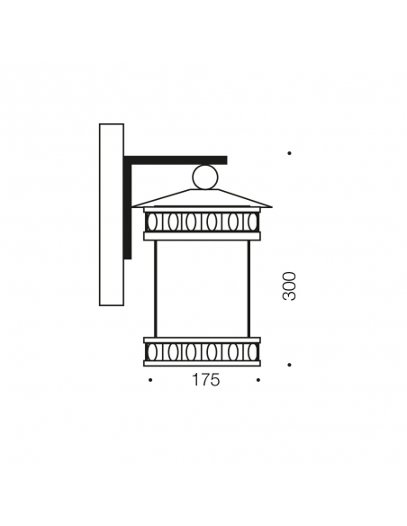 AVERA EX15-BRS - AVERA 15 EXTERIOR WALL LIGHT - AVERA EX15-BRS