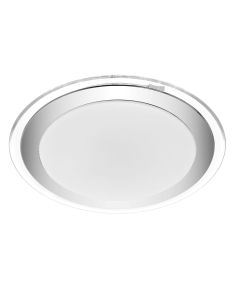 Astrid 30W Dimmable Satin & Chrome/Tri-Colour LED Oyster ASTRID OY43-CH3C
