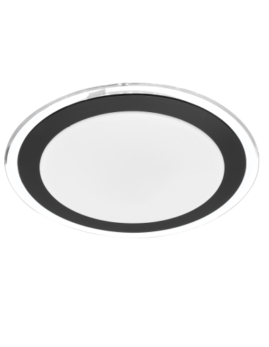 Telbix Astrid 30W Dimmable Satin & Black/Tri-Colour LED Oyster Ceiling Light - ASTRID OY43-BK3C
