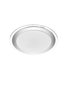 Telbix Astrid 18W Satin & Chrome/Tri-Colour LED Oyster ASTRID OY33-CH3C