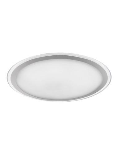 Telbix Astrid 80W Silver & Tri-Colour Dimmable LED Ceiling Oyster Light - ASTRID 80XL.R-3C