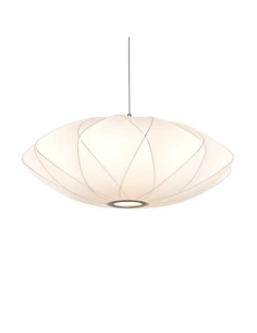 Telbix Aragon Medium Nickel & White Pendant Light - ARAGON ARAGON PE52-WH
