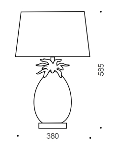 Telbix Ananas Tropical Champagne Table Lamp - ANANAS TL-CHMANANAS TL-CHM 2