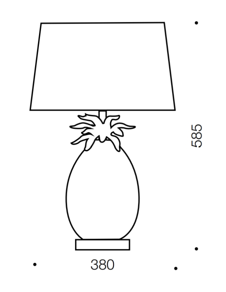 Telbix Ananas Tropical Champagne Table Lamp - ANANAS TL-CHM
