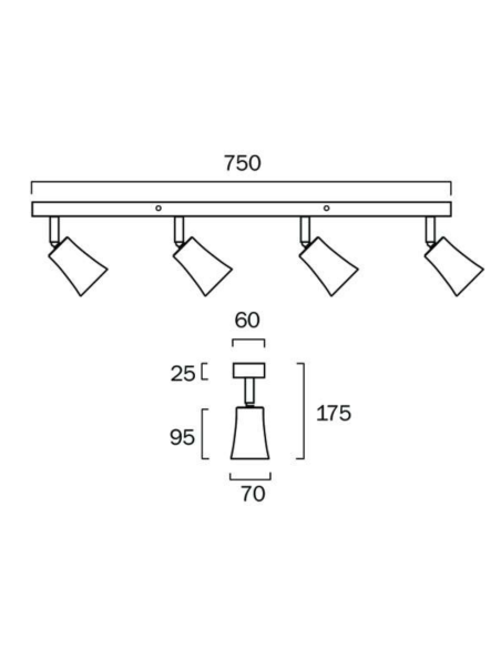 ALVEY SP4B-WH - ALVEY 4 LIGHTS SPOT BAR - WHITEALVEY SP4B-WH