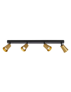 Telbix Alvey 4 Light GU10 Gold & Black Spotlight - ALVEY ALVEY SP4B-GDBK