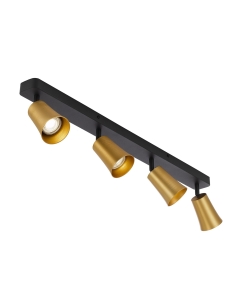 Telbix Alvey 4 Light GU10 Gold & Black Spotlight - ALVEY ALVEY SP4B-GDBK 2