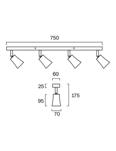 ALVEY SP4B-BK - ALVEY 4 LIGHTS SPOT BAR - BLACKALVEY SP4B-BK