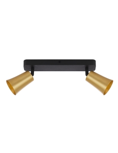 Telbix Alvey 2 Light GU10 Gold & Black Spotlight - ALVEY ALVEY SP2B-GDBK