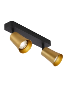 Telbix Alvey 2 Light GU10 Gold & Black Spotlight - ALVEY ALVEY SP2B-GDBK 2