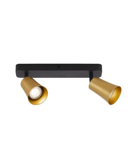 Telbix Alvey 2 Light GU10 Gold & Black Spotlight ALVEY SP2B-GDBK