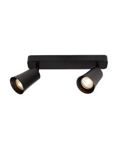 Telbix Alvey 2 Light GU10 Black Spotlight - ALVEY SP2B-BKALVEY SP2B-BK