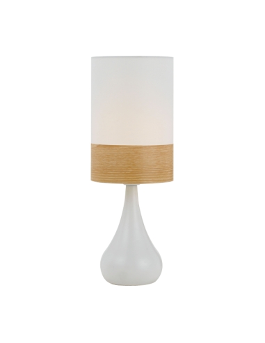 Telbix Akira White & Oak Table Lamp - AKIRA TL-WHOAK