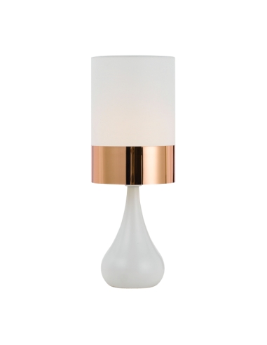 Telbix Akira White & Copper Table Lamp - AKIRA TL-WH+CP