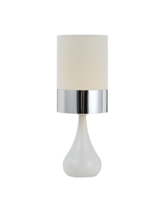 AKIRA TL-WHCH - AKIRA CERAMIC TABLE LAMP - CHROMEAKIRA TL-WHCH