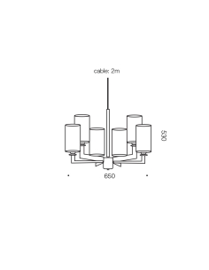 Telbix Ahern 6 Light Chandelier Medium Brass / Opal - AHERN AHERN PE6-BSOP 2