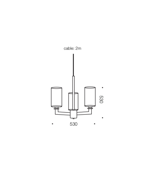 AHERN PE3-BSOP - AHERN 3 LIGHTS PENDANT SOLID AHERN PE3-BSOP
