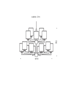 Telbix Ahern 15 Light Chandelier Large Brass/Opal - AHERN AHERN PE15-BSOP 2