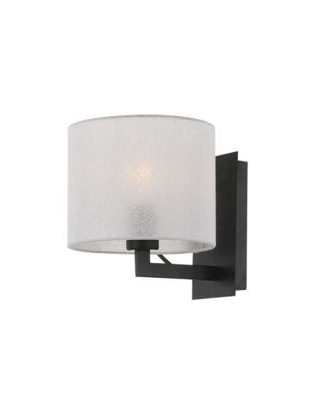 Elgar Wall Bracket 40 watt E27max Depth 250mm Height 240mm - Satin Black/White
