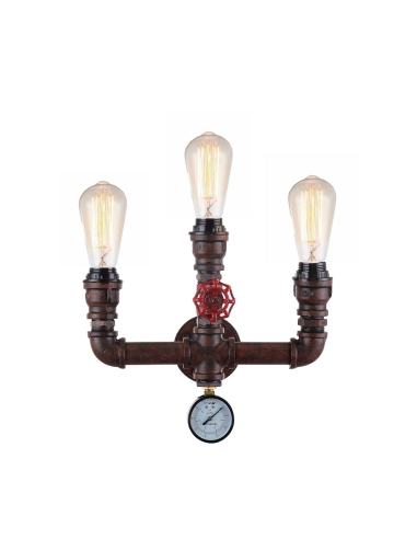 STEAM Carbon Filament Pipe Wall Light Aged Iron - STEAM1