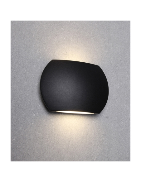 REMO1 - REMO Surface Mounted LED Exterior Curved Up/Down Wall Lights IP54