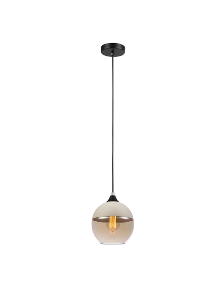 CASA2 - CASA White With Amber Wine Glass Shape Pendant Light