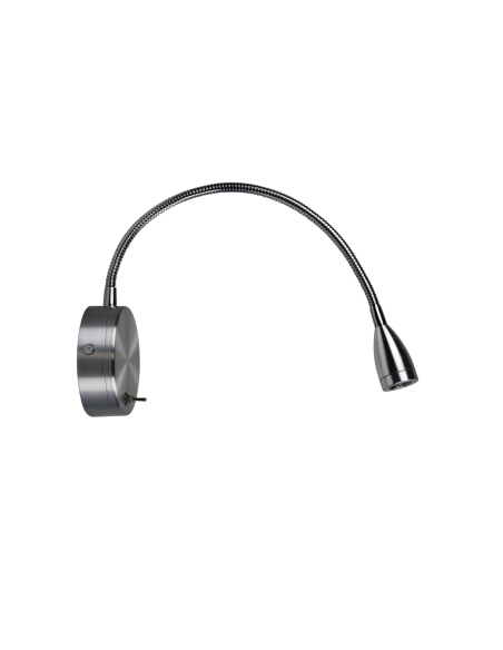 UA50913BA - Flexi 3W Wall Light Brushed Aluminium - Brushed Chrome