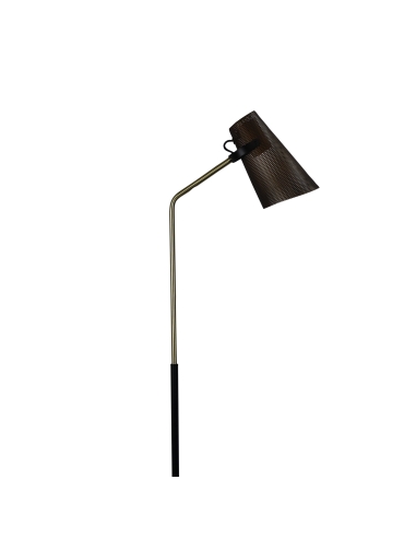 Oriel Perfo Floor Lamp Black & Brass - SL98833ABSL98833AB