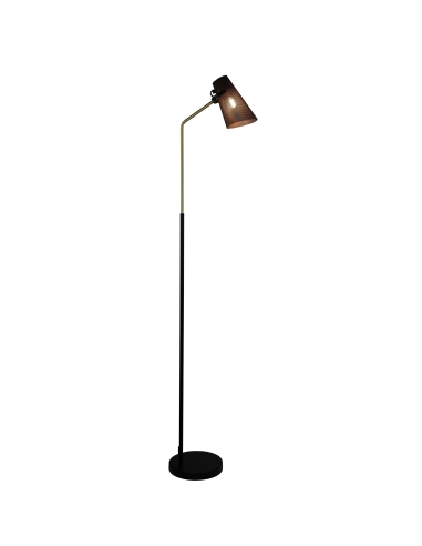 Oriel Perfo Floor Lamp Black & Brass - SL98833ABSL98833AB