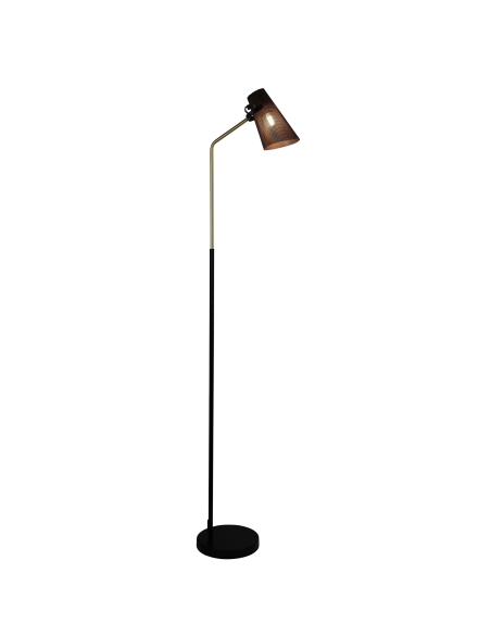 Oriel Perfo Floor Lamp Black & Brass - SL98833ABSL98833AB