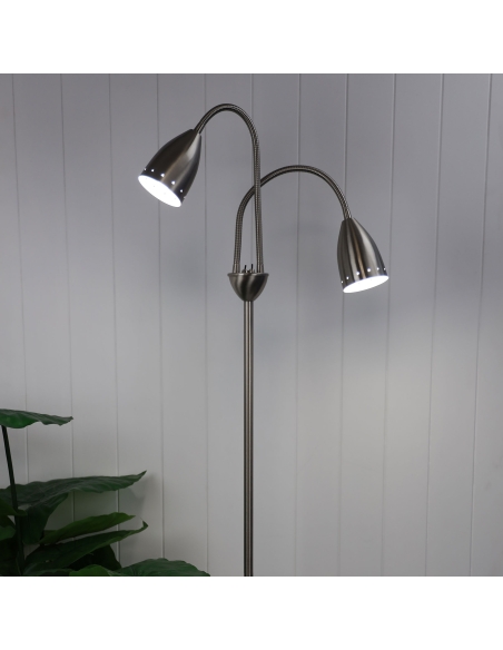 SL98822BC - Stan Twin Floor Lamp Brushed ChromeSL98822BC