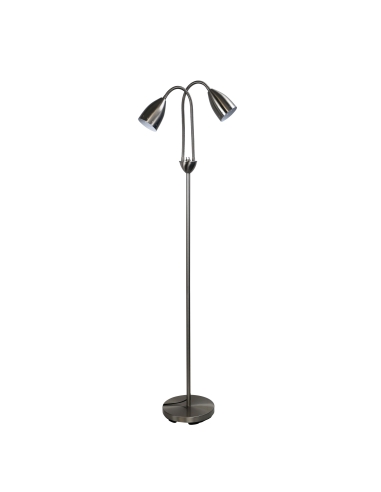 SL98822BC - Stan Twin Floor Lamp Brushed ChromeSL98822BC
