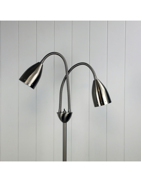 SL98822BC - Stan Twin Floor Lamp Brushed ChromeSL98822BC