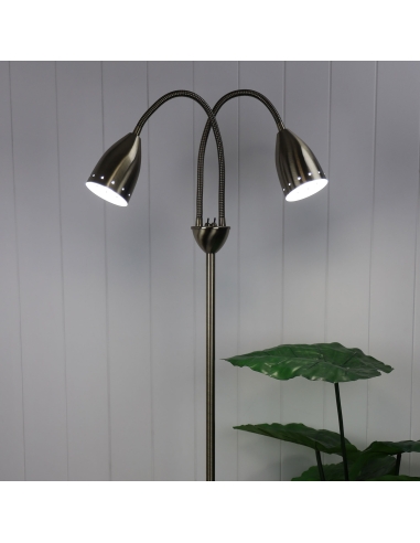 SL98822AB - Stan Twin Floor Lamp Antique BrassSL98822AB