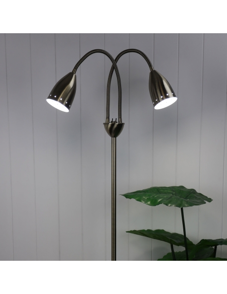 SL98822AB - Stan Twin Floor Lamp Antique BrassSL98822AB
