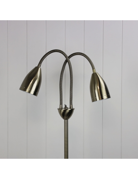 SL98822AB - Stan Twin Floor Lamp Antique BrassSL98822AB