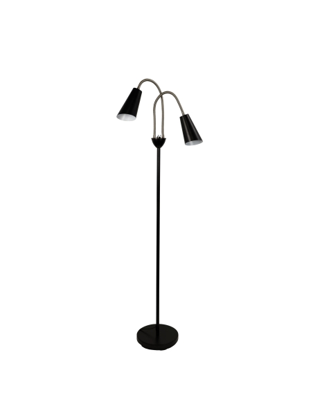 SL98812BC - Walt Twin Floor Lamp Brushed Chrome + SL98812BC