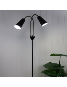 Oriel Walt 2 Light Flexible Neck Floor Lamp Black / Antique SL98812AB 2