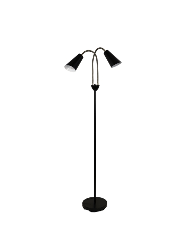 SL98812AB - Walt Twin Floor Lamp Ant Brass + SL98812AB