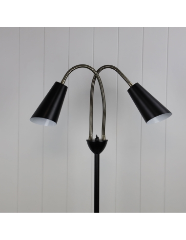 SL98812AB - Walt Twin Floor Lamp Ant Brass + SL98812AB