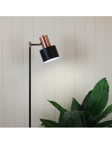 SL98787CO - Ari Floor Lamp Black With Copper HeadSL98787CO