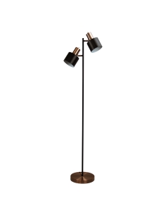 SL98787/2CO - ARI TWIN FLOOR LAMP BLACK w/ COPPER